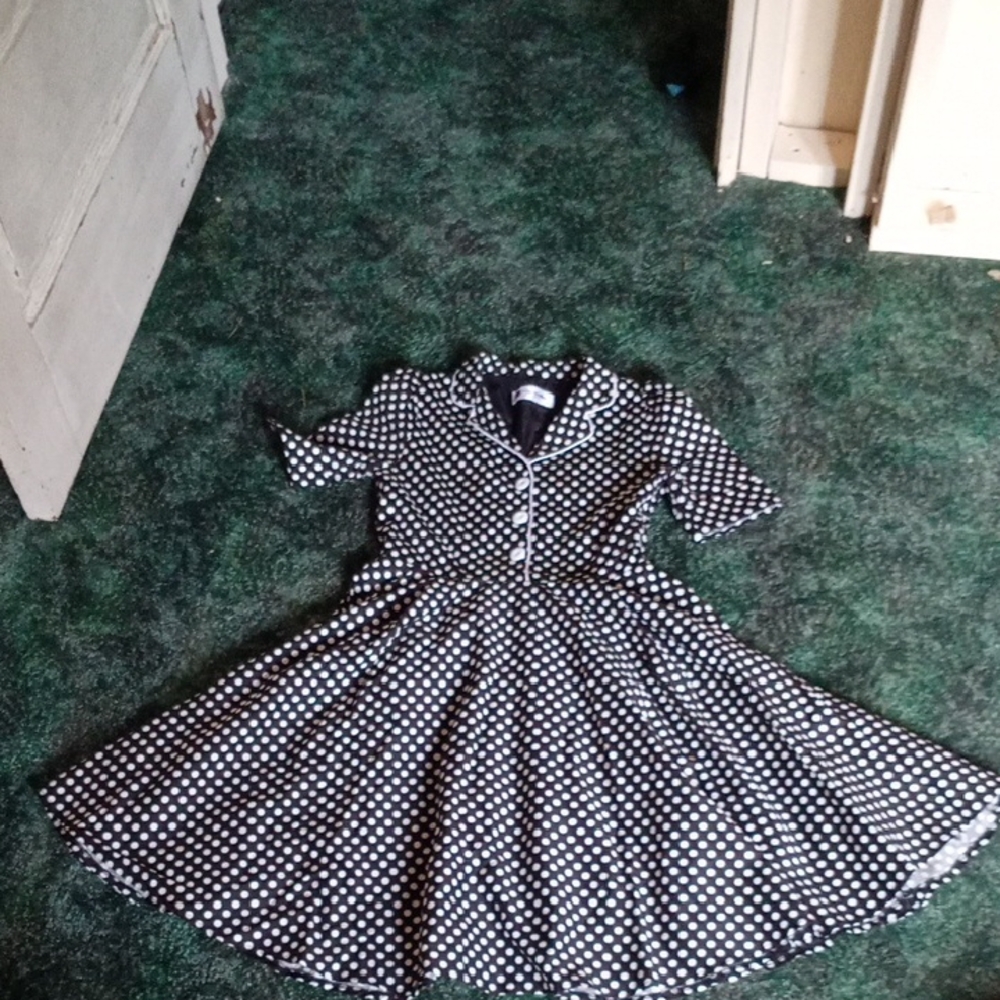 BlackButterfly Kids 'Sabrina' Vintage Polka Dot 50's Girls Dress